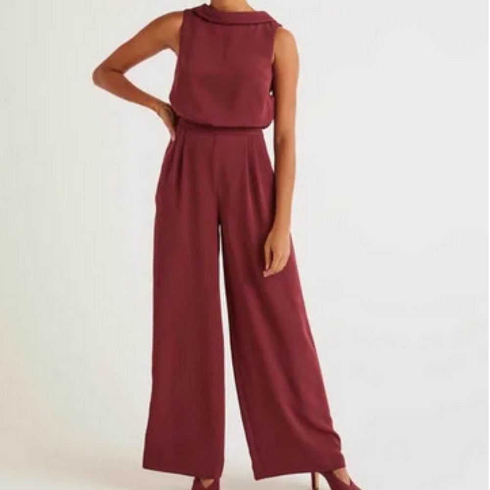 Boden Clarrissa Jumpsuit in Navy Blue